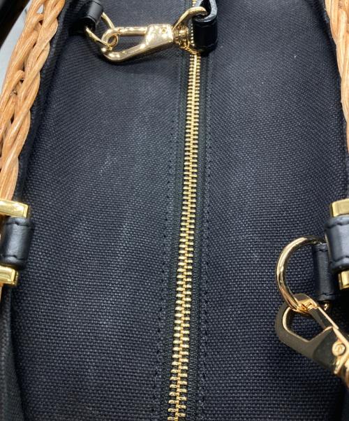 VIOLAd'ORO（ヴィオラドーロ）VIOLAd'ORO (ヴィオラドーロ) カゴバッグ ブラウン×ブラックの古着・服飾アイテム