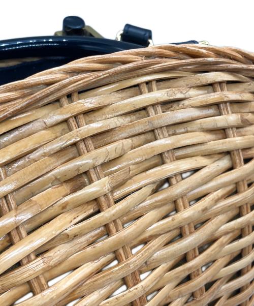 VIOLAd'ORO（ヴィオラドーロ）VIOLAd'ORO (ヴィオラドーロ) カゴバッグ ブラウン×ブラックの古着・服飾アイテム