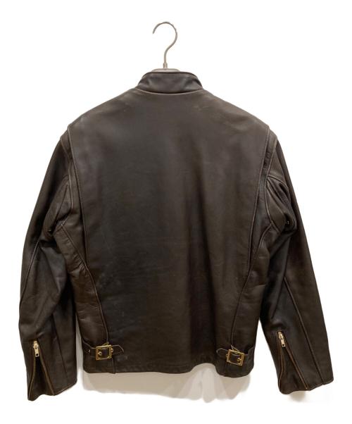 Schott（ショット）Schott (ショット) シングルライダースジャケット ブラウン サイズ:38の古着・服飾アイテム