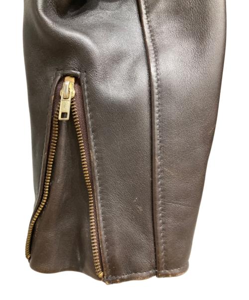 Schott（ショット）Schott (ショット) シングルライダースジャケット ブラウン サイズ:38の古着・服飾アイテム