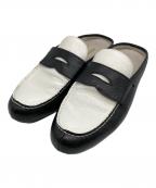 MONKEY TIMEモンキータイム）の古着「LZD/EMB MULE」｜ホワイト×ブラック