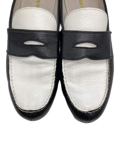 MONKEY TIME（モンキータイム）MONKEY TIME (モンキータイム) LZD/EMB MULE ホワイト×ブラック サイズ:42の古着・服飾アイテム