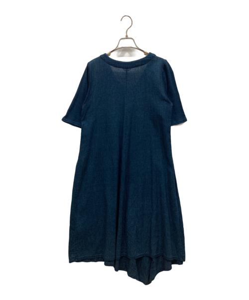 Pal'las Palace（パラスパレス）PAL'LAS PALACE (パラスパレス) インディゴ半袖コットンワンピース ネイビー サイズ:-の古着・服飾アイテム