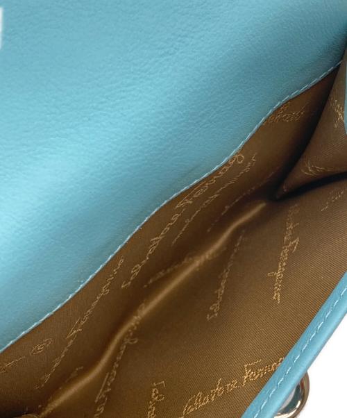 Salvatore Ferragamo（サルヴァトーレ フェラガモ）Salvatore Ferragamo (サルヴァトーレ フェラガモ) ガンチーニ2つ折り財布 ブルーの古着・服飾アイテム