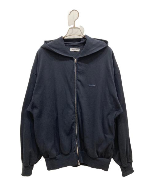 CAHLUMN（カウラム）CAHLUMN (カウラム) Heavy Weight Jersey Thermal Lined Zip Hoodie ネイビー サイズ:XLの古着・服飾アイテム