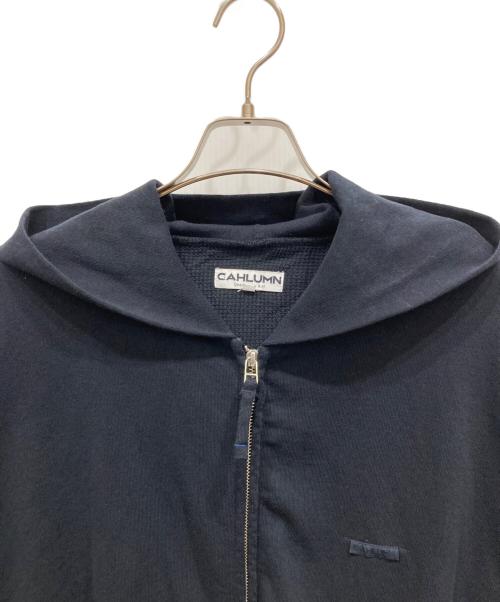 CAHLUMN（カウラム）CAHLUMN (カウラム) Heavy Weight Jersey Thermal Lined Zip Hoodie ネイビー サイズ:XLの古着・服飾アイテム