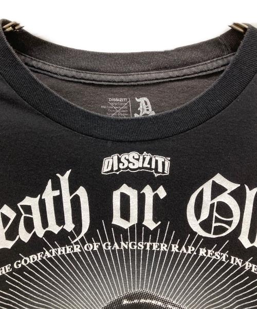 DISSIZIT（ディスイズイット）DISSIZIT (ディスイズイット) プリントTシャツ ブラック サイズ:Lの古着・服飾アイテム