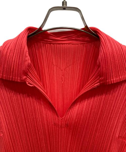 PLEATS PLEASE（プリーツプリーズ）PLEATS PLEASE (プリーツプリーズ) 半袖プリーツカットソー ピンク サイズ:3の古着・服飾アイテム