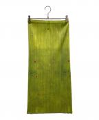 PLEATS PLEASEプリーツプリーズ）の古着「水彩プリントプリーツスカート」｜イエロー