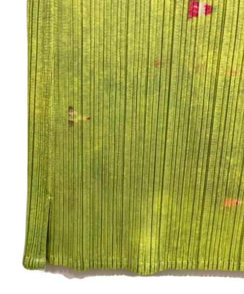 PLEATS PLEASE（プリーツプリーズ）PLEATS PLEASE (プリーツプリーズ) 水彩プリントプリーツスカート イエロー サイズ:5の古着・服飾アイテム