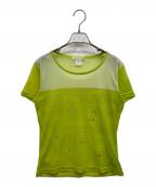 PLEATS PLEASEプリーツプリーズ）の古着「シアーブラウス」｜イエロー