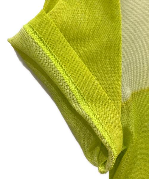 PLEATS PLEASE（プリーツプリーズ）PLEATS PLEASE (プリーツプリーズ) シアーブラウス イエロー サイズ:5の古着・服飾アイテム