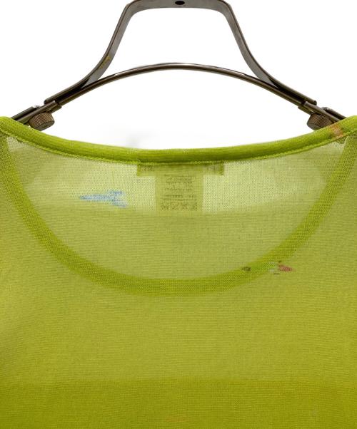 PLEATS PLEASE（プリーツプリーズ）PLEATS PLEASE (プリーツプリーズ) シアーブラウス イエロー サイズ:5の古着・服飾アイテム