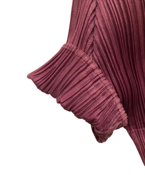PLEATS PLEASE（プリーツプリーズ）PLEATS PLEASE (プリーツプリーズ) プリーツカットソー ボルドー サイズ:3の古着・服飾アイテム