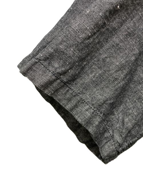 stussy（ステューシー）stussy (ステューシー) 00’ｓ リネン混フードシャツ グレー サイズ:SIZE Lの古着・服飾アイテム