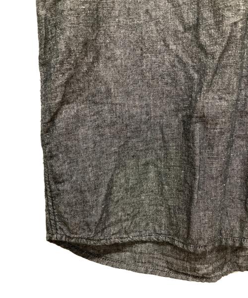 stussy（ステューシー）stussy (ステューシー) 00’ｓ リネン混フードシャツ グレー サイズ:SIZE Lの古着・服飾アイテム