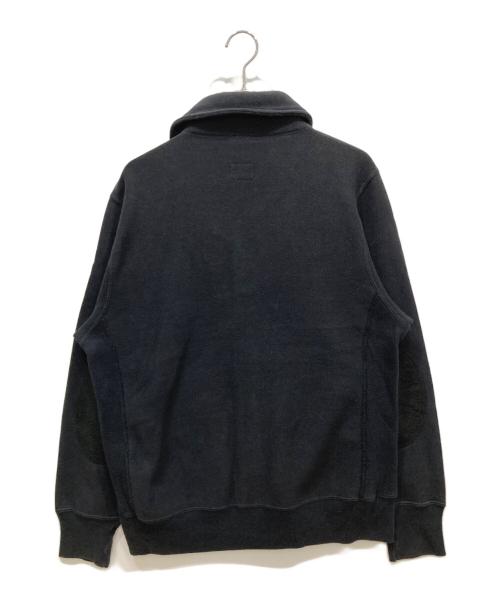 stussy（ステューシー）stussy (ステューシー) Champion (チャンピオン) 00’ｓエルボーパッチスウェットカーディガン ブラック サイズ:Ⅼの古着・服飾アイテム