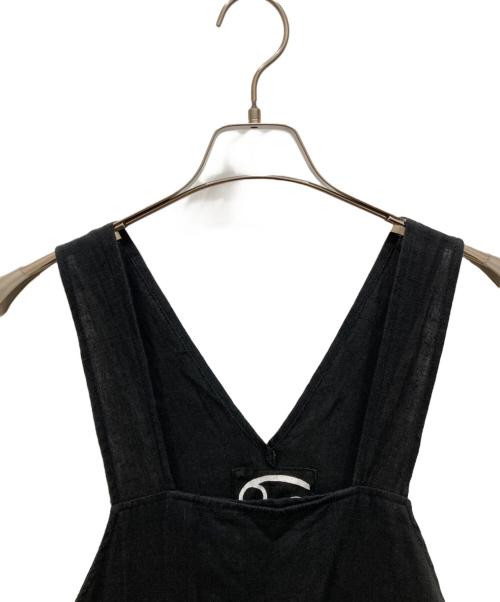 69（シックスティーナイン）69 (シックスティーナイン) リネンサロペット ブラック サイズ:XSの古着・服飾アイテム