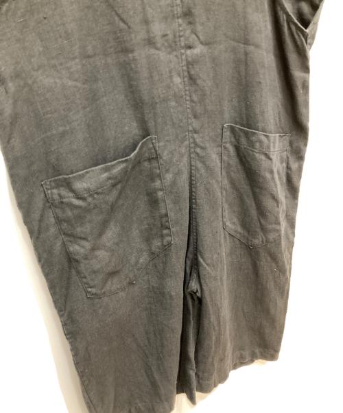 69（シックスティーナイン）69 (シックスティーナイン) リネンサロペット ブラック サイズ:XSの古着・服飾アイテム