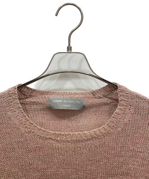 COMME des GARCONS HOMME（コムデギャルソン オム）COMME des GARCONS HOMME (コムデギャルソン オム) リネンニット ピンクベージュ サイズ:-の古着・服飾アイテム