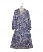sara mallikaサラマリカ）の古着「24SS Tile Pattern Shirring Dress」｜ネイビー