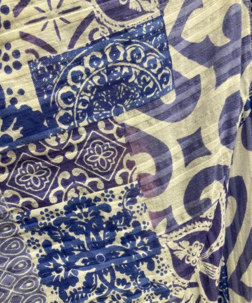 sara mallika（サラマリカ）sara mallika (サラマリカ) 24SS Tile Pattern Shirring Dress ネイビー サイズ:Mの古着・服飾アイテム