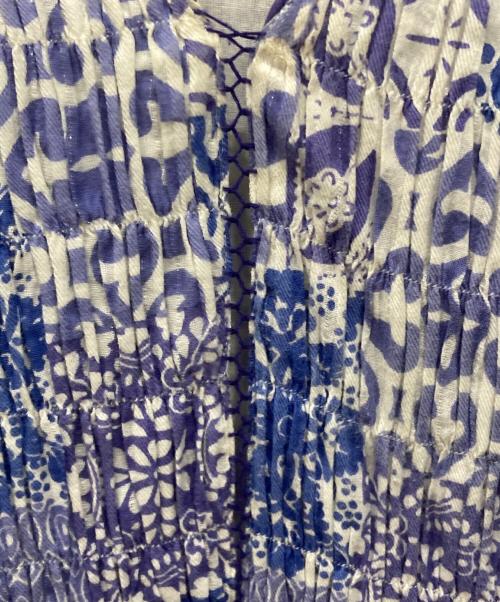 sara mallika（サラマリカ）sara mallika (サラマリカ) 24SS Tile Pattern Shirring Dress ネイビー サイズ:Mの古着・服飾アイテム