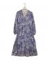 sara mallika（サラマリカ）の古着「24SS Tile Pattern Shirring Dress」｜ネイビー