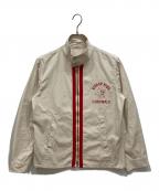 Championチャンピオン）の古着「スイングトップ」｜ベージュ×レッド