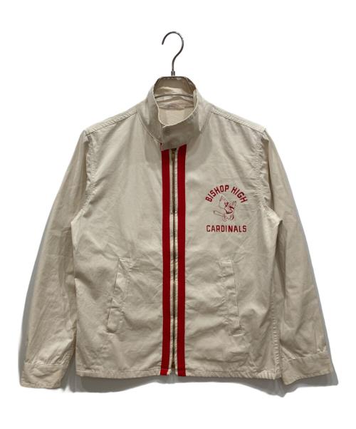 Champion（チャンピオン）Champion (チャンピオン) スイングトップ ベージュ×レッド サイズ:XLの古着・服飾アイテム