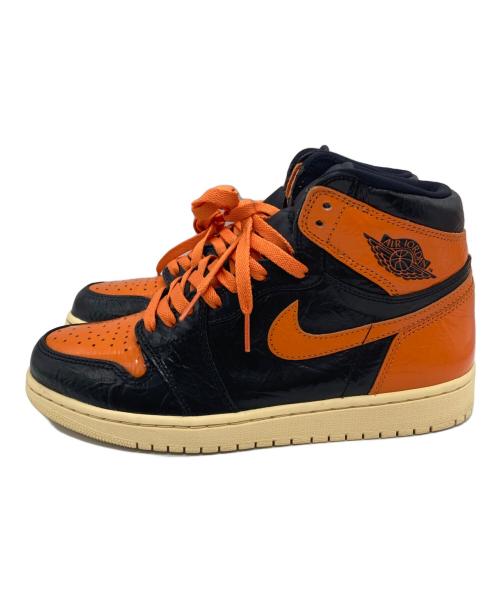 NIKE（ナイキ）NIKE (ナイキ) AIR JORDAN1 ブラック×オレンジ サイズ:26.5の古着・服飾アイテム
