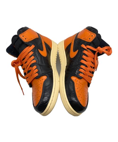 NIKE（ナイキ）NIKE (ナイキ) AIR JORDAN1 ブラック×オレンジ サイズ:26.5の古着・服飾アイテム