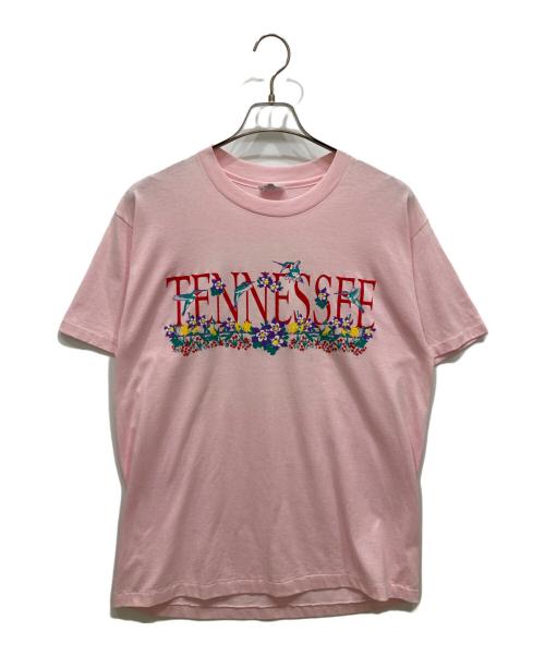 Hanes（ヘインズ）Hanes (ヘインズ) プリントTシャツ ピンク サイズ:Ⅼの古着・服飾アイテム