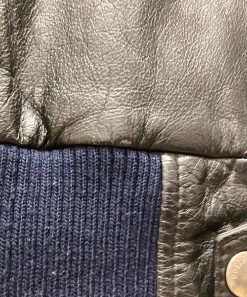 BUGLE BOY（ビューグルボーイ）BUGLE BOY (ビューグルボーイ) 90’ｓレザーフライトジャケット ブラック サイズ:SIZE Mの古着・服飾アイテム