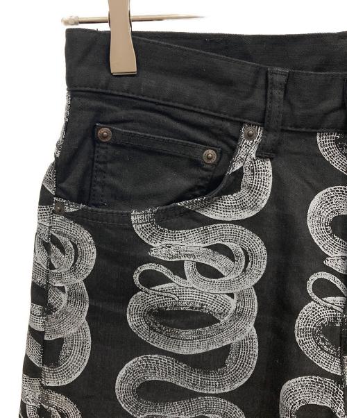 Hysteric Glamour（ヒステリックグラマー）Hysteric Glamour (ヒステリックグラマー) SNAKE LOOP スキニーデニムパンツ ブラック サイズ:Ｗ28の古着・服飾アイテム