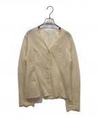 Plageプラージュ）の古着「SHEER COTTON VN ブラウス」｜ベージュ