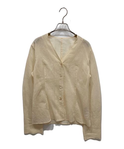Plage（プラージュ）Plage (プラージュ) SHEER COTTON VN ブラウス ベージュ サイズ:-の古着・服飾アイテム
