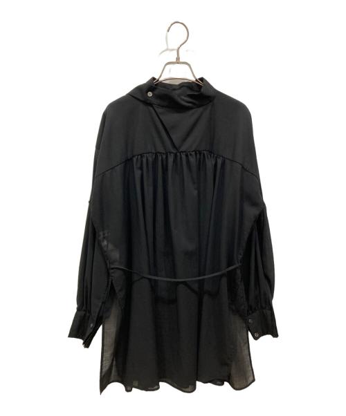 rito structure（リト ストラクチャー）rito structure (リト ストラクチャー) SHIRRING STAND COLLAR BLOUSE ブラック サイズ:SIZE 1の古着・服飾アイテム