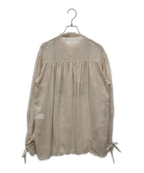 acka（エーシーケーエー）Acka (エーシーケーエー) バンドカラーシアーシャツ ベージュ サイズ:freeの古着・服飾アイテム