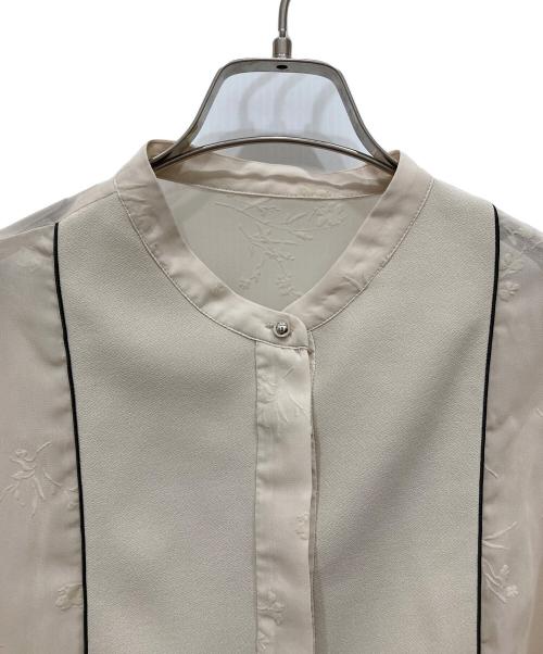 acka（エーシーケーエー）Acka (エーシーケーエー) バンドカラーシアーシャツ ベージュ サイズ:freeの古着・服飾アイテム