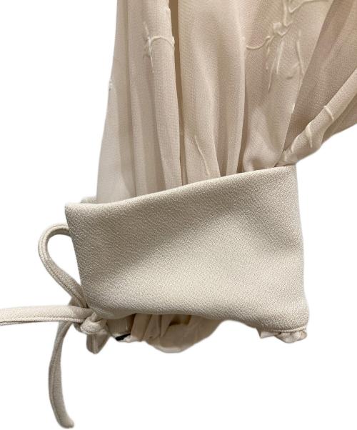 acka（エーシーケーエー）Acka (エーシーケーエー) バンドカラーシアーシャツ ベージュ サイズ:freeの古着・服飾アイテム