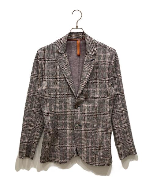 Bob（ボブ）BOB (ボブ) 千鳥柄テーラードジャケット ブラック サイズ:46の古着・服飾アイテム