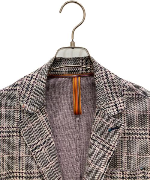 Bob（ボブ）BOB (ボブ) 千鳥柄テーラードジャケット ブラック サイズ:46の古着・服飾アイテム