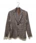 BOB（ボブ）の古着「千鳥柄テーラードジャケット」｜ブラック