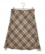 Burberry'sバーバリー）の古着「ノバチェックスカート」｜ベージュ