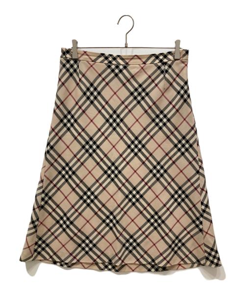 Burberry's（バーバリー）Burberry's (バーバリーズ) ノバチェックスカート ベージュ サイズ:40の古着・服飾アイテム