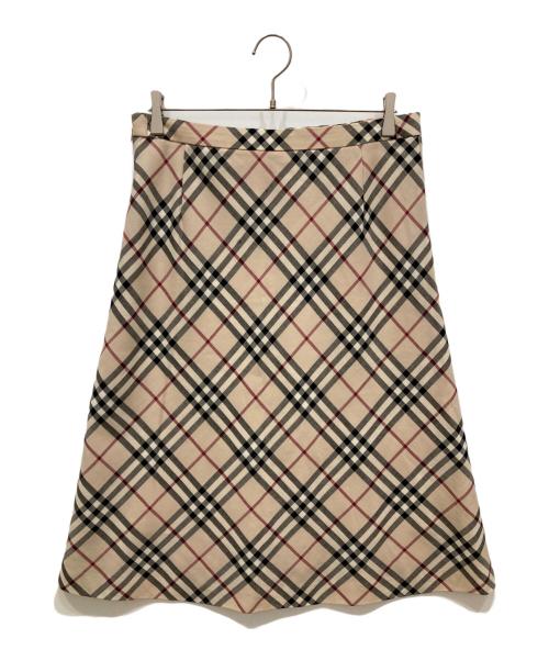 Burberry's（バーバリー）Burberry's (バーバリーズ) ノバチェックスカート ベージュ サイズ:40の古着・服飾アイテム