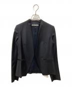 theory luxeセオリーリュクス）の古着「ノーカラージャケット」｜ネイビー