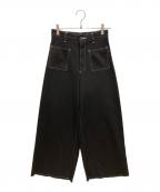 Ron Hermanロンハーマン）の古着「ブラックワイドパンツ」｜ブラック