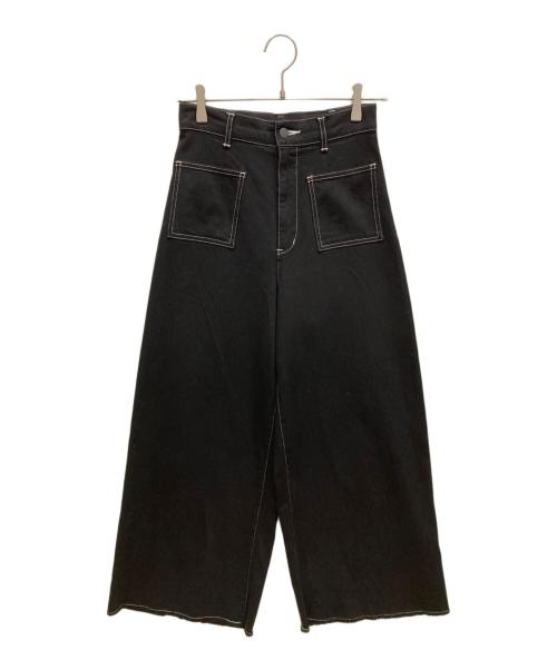 Ron Herman（ロンハーマン）Ron Herman (ロンハーマン) ブラックワイドパンツ ブラック サイズ:XSの古着・服飾アイテム